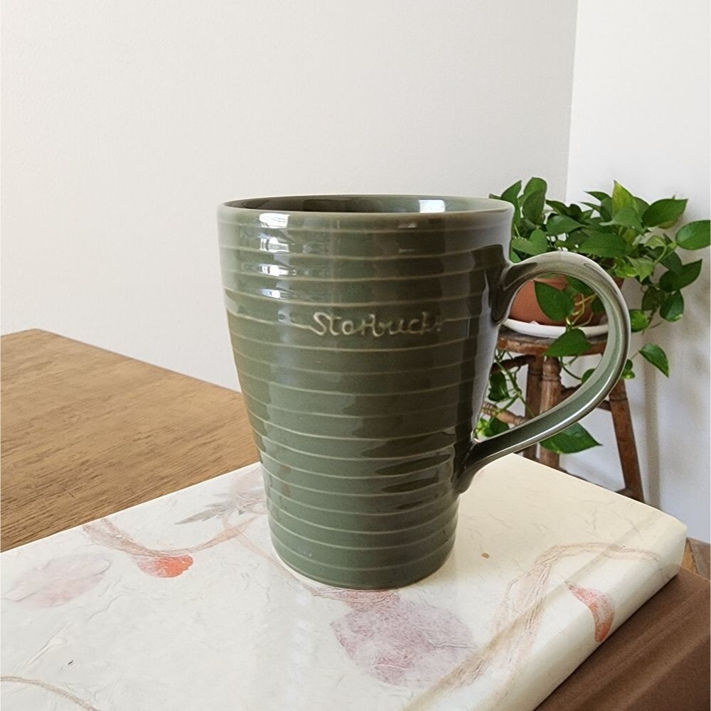 2009 Starbucks Design House Stockholm Coffee Tea Hunter Green Mug